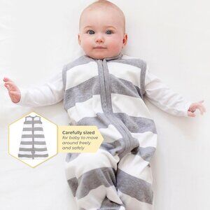 Burt’s Bees Wearable Blanket, Sleep Sack, Organic Cotton Swaddle, Striped, NWOT